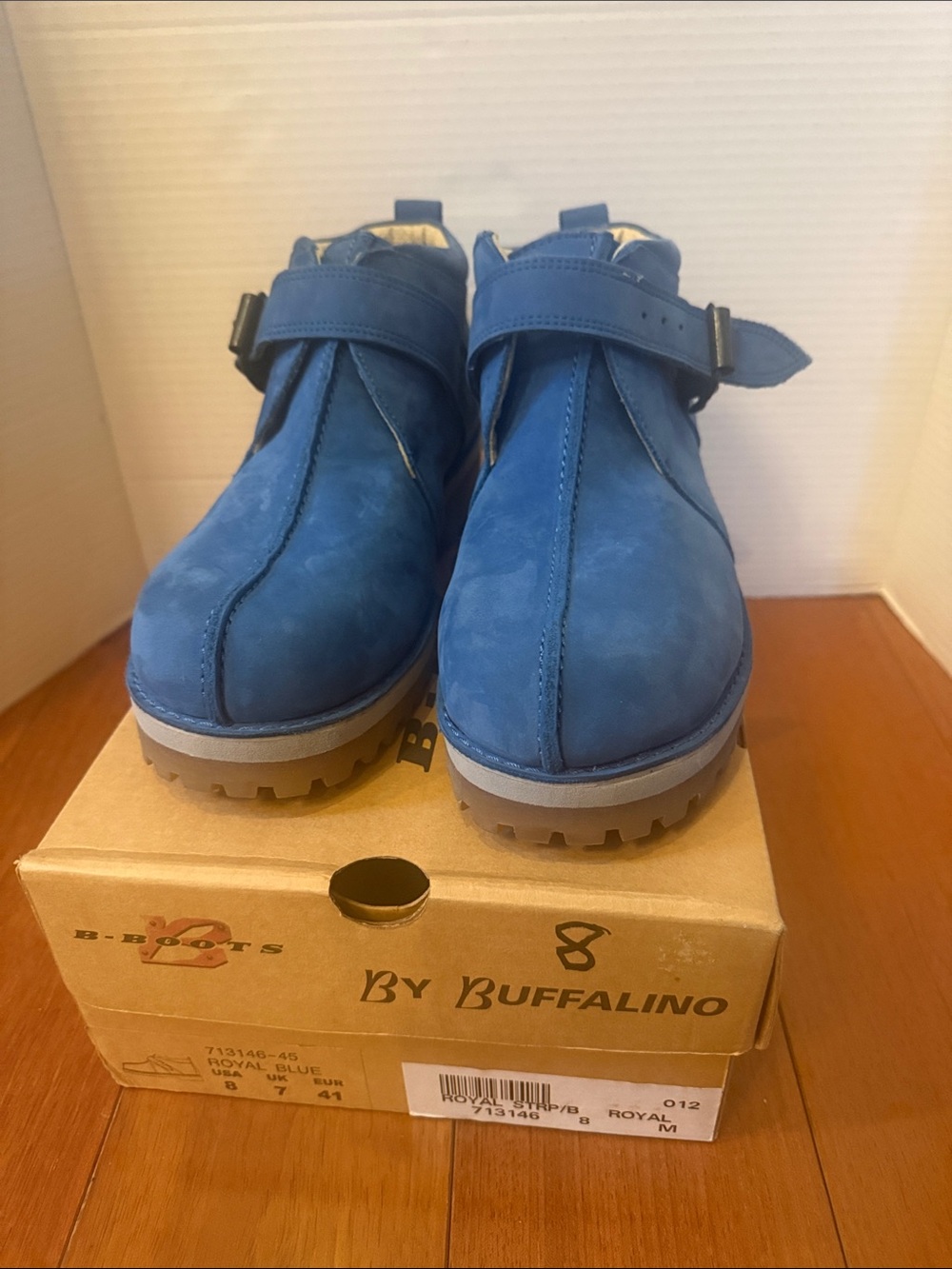 Men’s B-Boots leather suede Royal Strap boots by Buffalino Sz 8